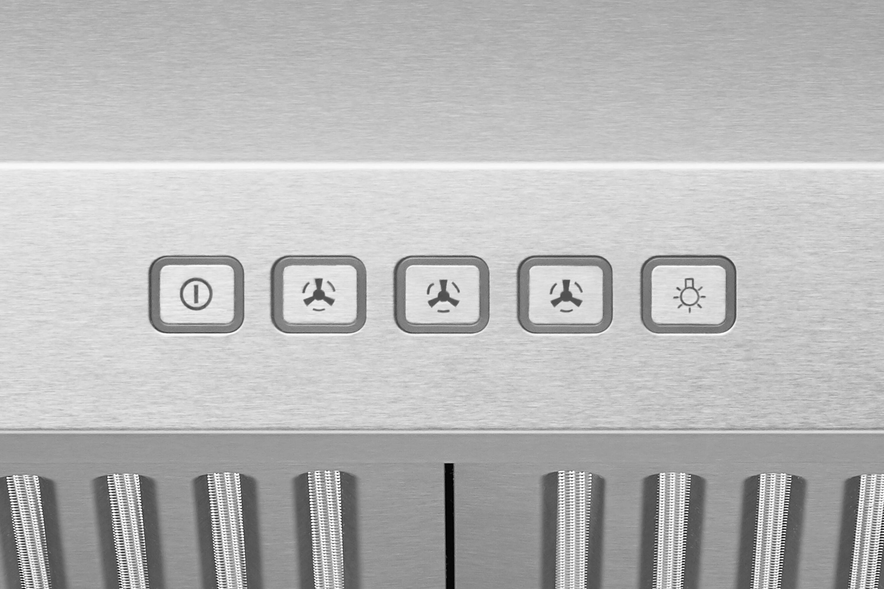 Alt View 4. Hauslane - Hauslane UC-B018 30-in Convertible Stainless Steel Undercabinet Range Hood - Silver.