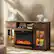 Front. Winado - 58" Fireplace TV Stand with Drawers LED Lights Storage Cabinets for up to 70" TV - Oak.
