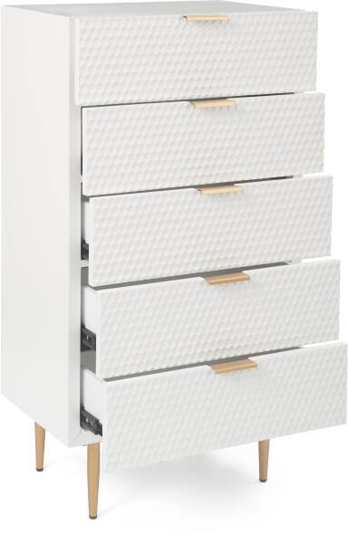 Alt View 1. Adore Decor - Adore Decor Jolie Tallboy Dresser, White - White.