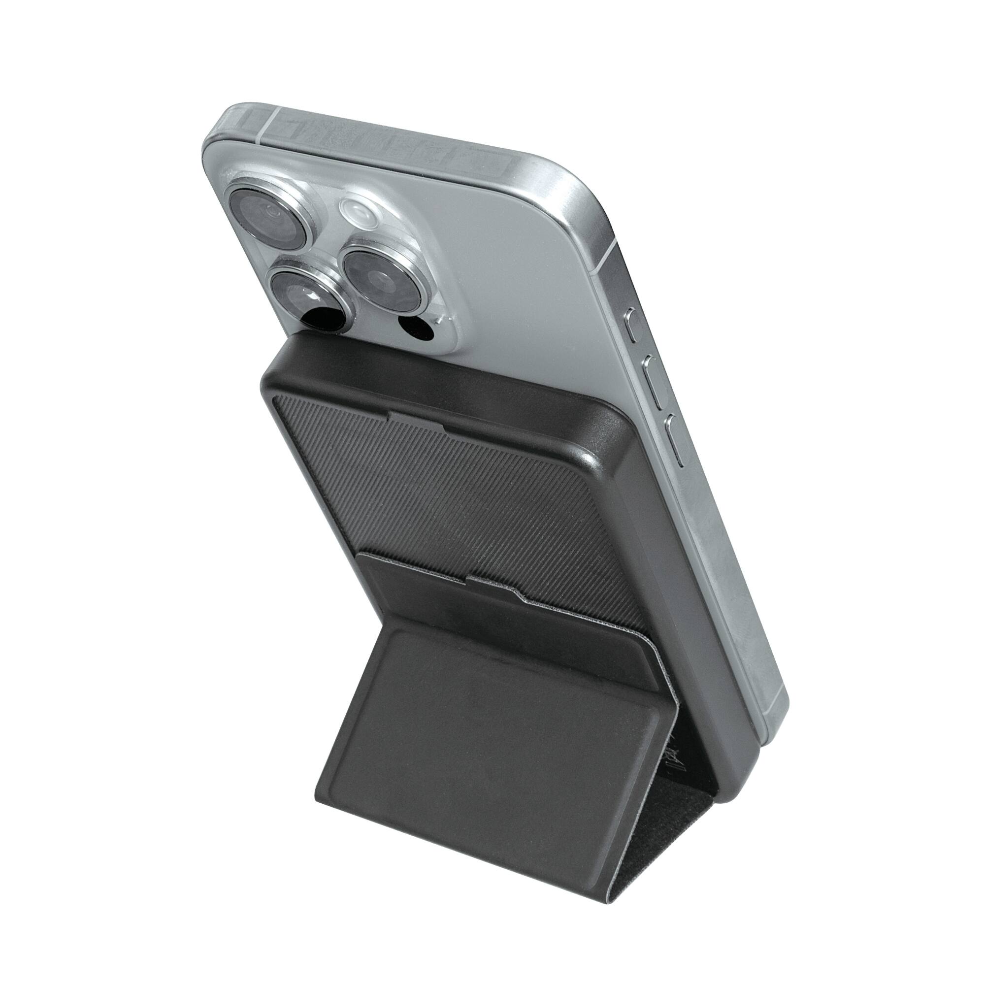 Alt View 2. Xyst - 5000 mAh MagSafe Magnetic Wireless 5W Power Bank - Grey.