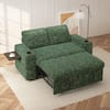Front. Vipbear - Vipbear 65" Loveseat Sleeper Sofa Pull-Out Bed ,Reclining Backrest, USB Ports, Side Table,Chenille Green - Green.