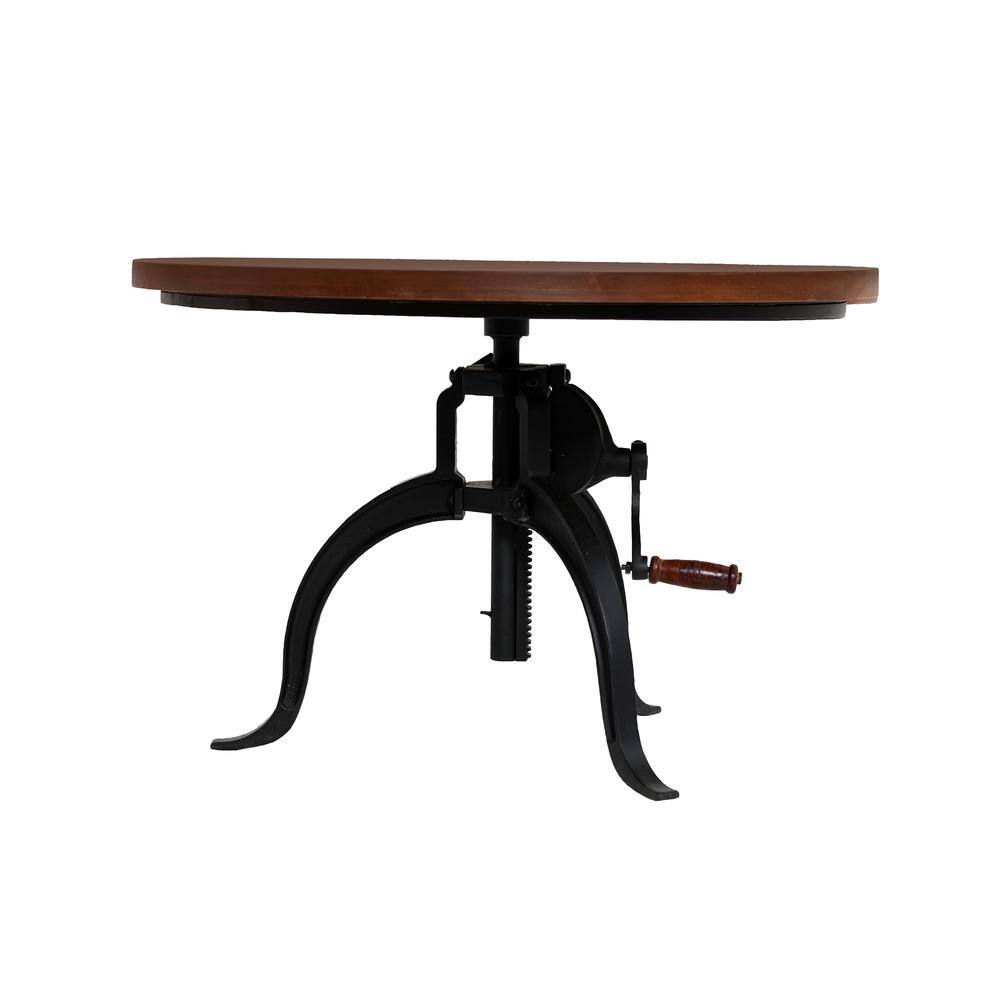 Alt View 2. Carolina Chair & Table - Riley Adjustable Height Rustic Coffee Table - Chestnut Top - Black Base - Brown.