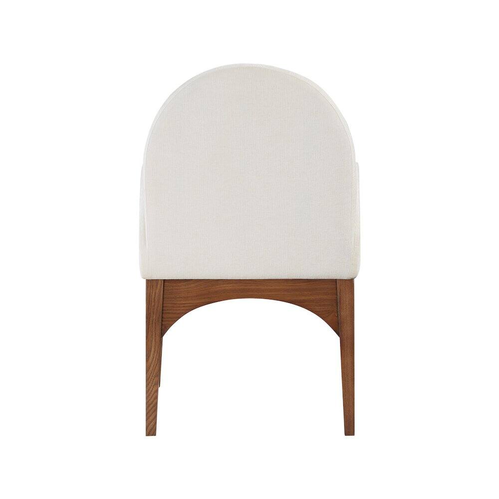 Alt View 1. Meridian Furniture - Waldorf Cream Chenille Fabric Dining Chair - Beige.