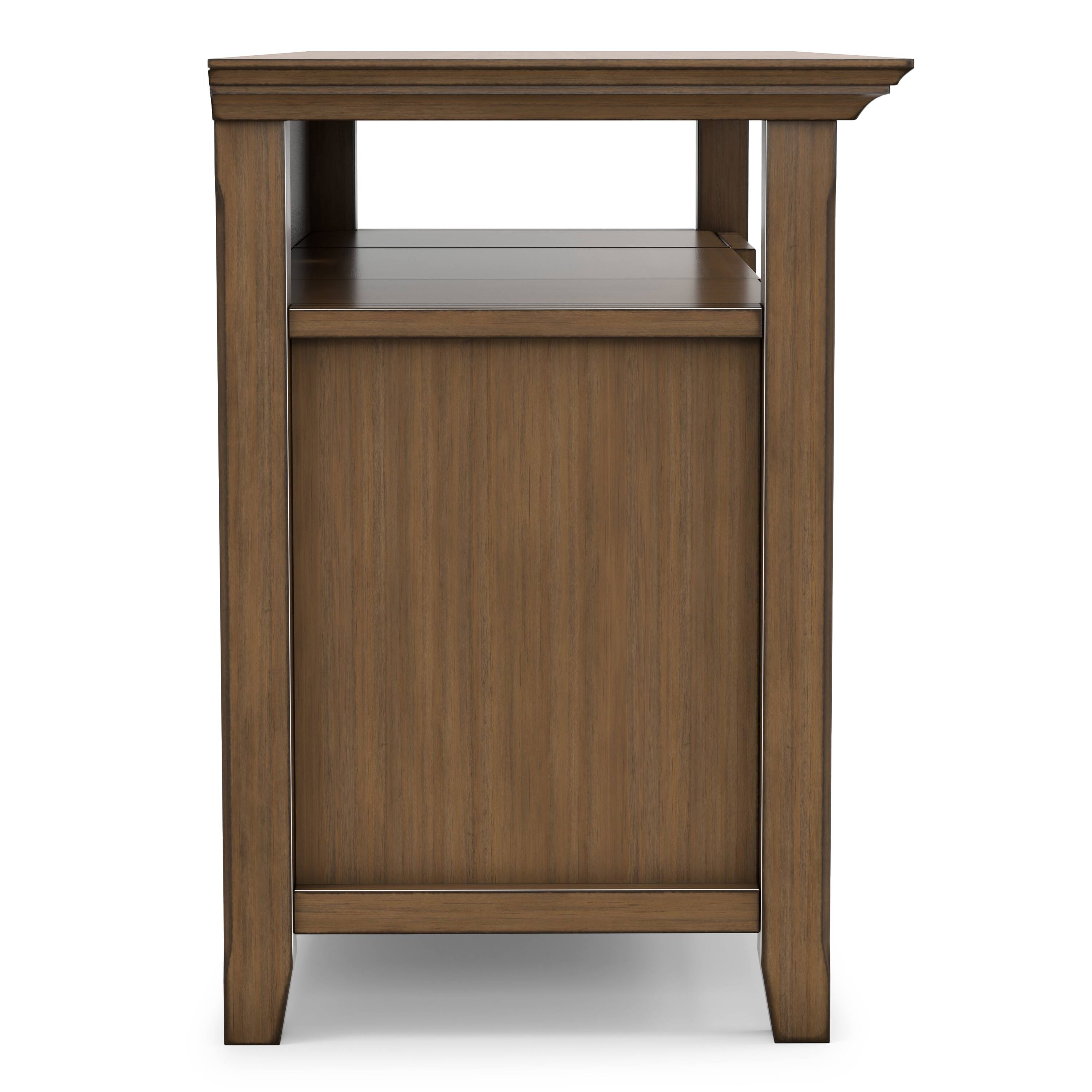 Alt View 1. Simpli Home - Amherst Wide Transitional TV Media Stand for Most TVs up to 60" - Rustic Natural Aged Brown.