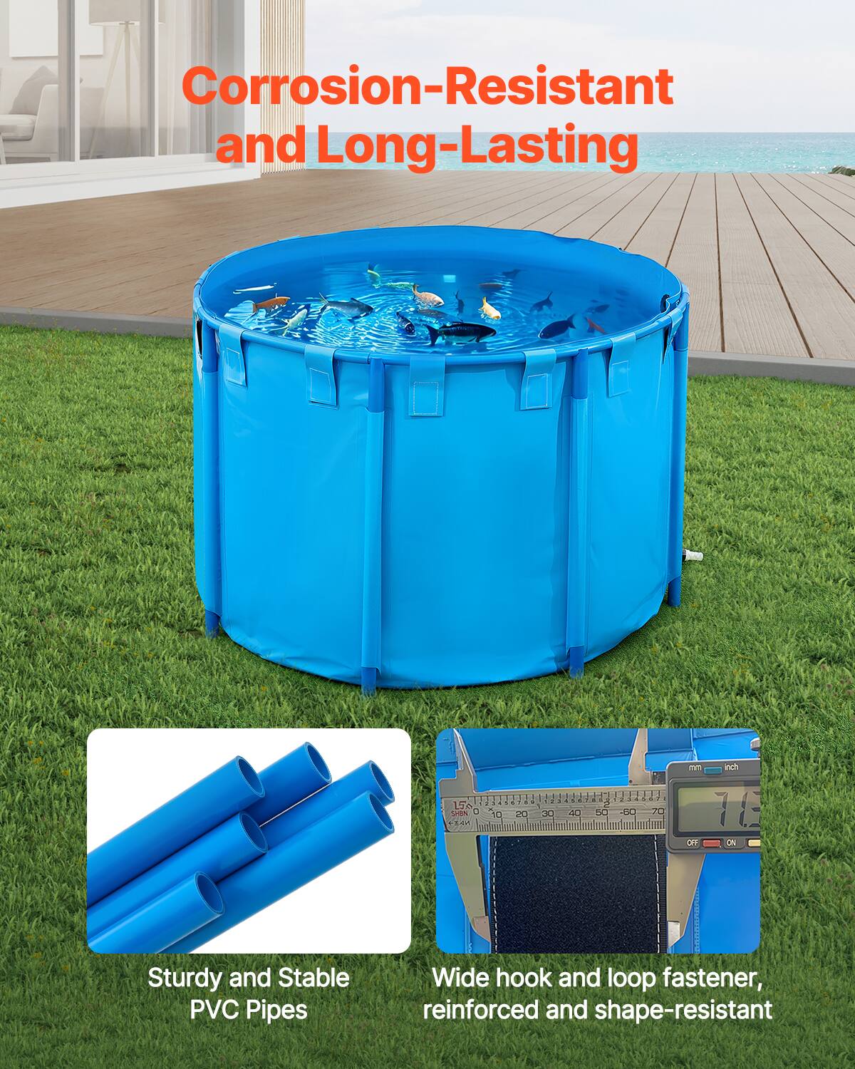 Corrosion-Resistant and Long-Lasting

Sturdy and Stable PVC Pipes

Wide hook and loop fastener, reinforced and shape-resistant