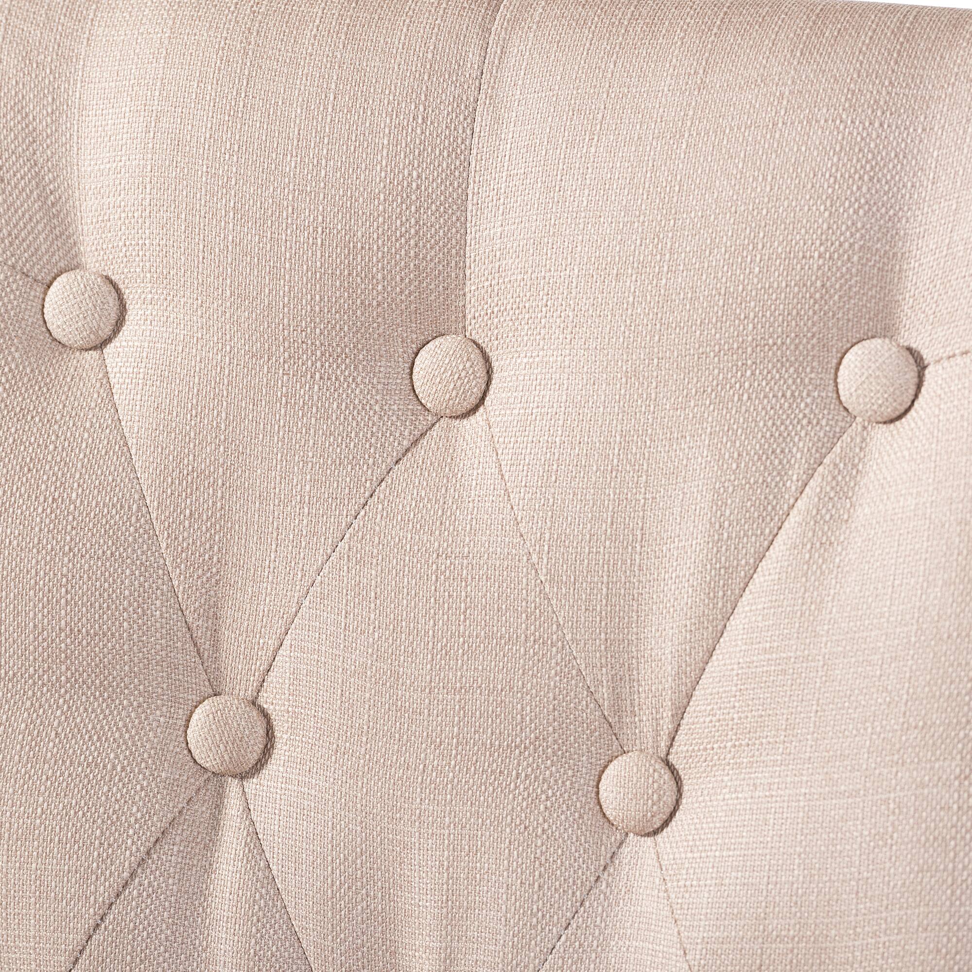 Left. Baxton Studio - Gardner Modern and Contemporary Finished Fabric Upholstered Dining Chair - Beige/Dark Brown.