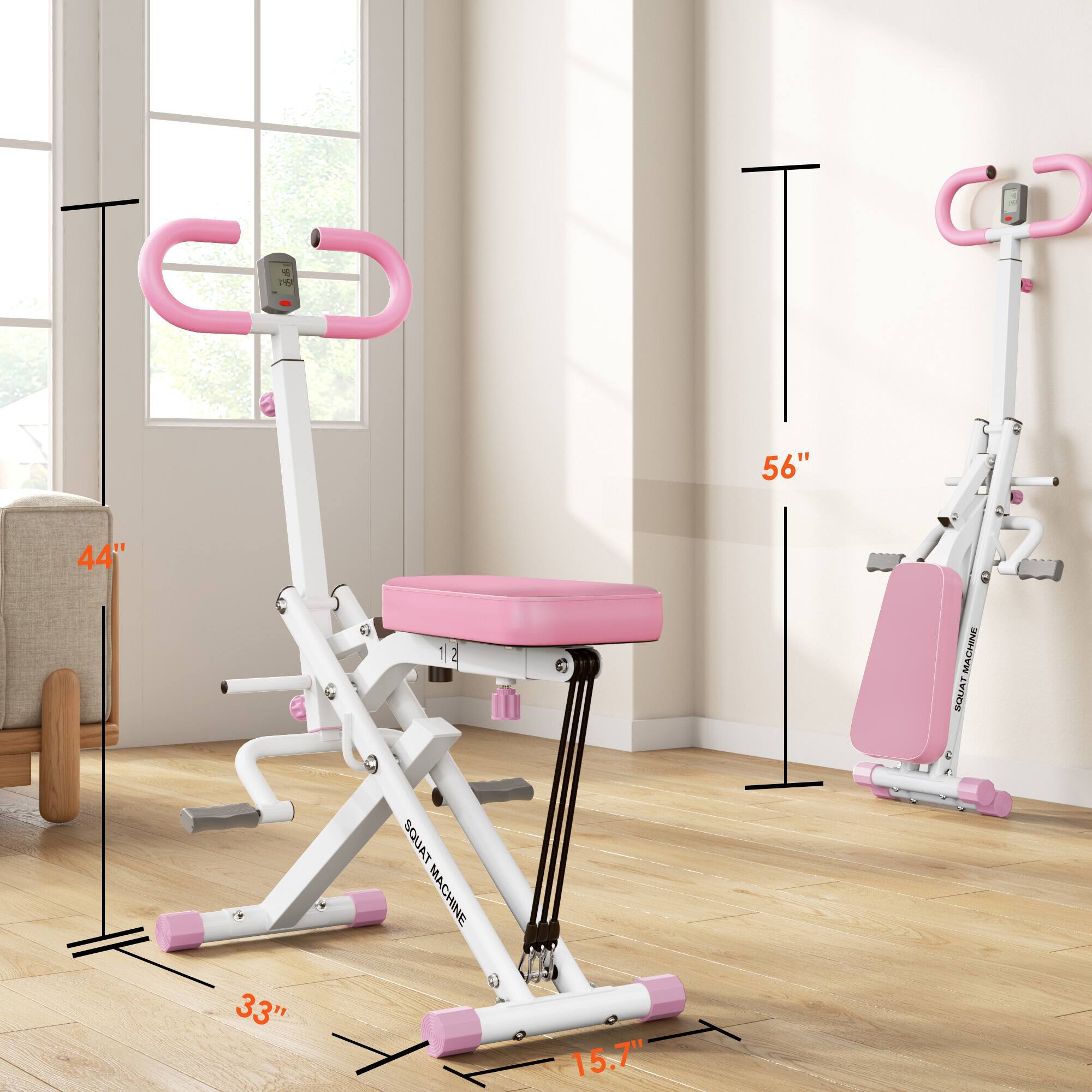 1 CD  
56"  
44"  
112 MACHINE  
SQUAT MACHINE  
33"  
15.7"