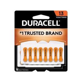 Duracell - Size 13 Orange Hearing Aid Batteries, 16/Pack (DURDA13B16ZM09)