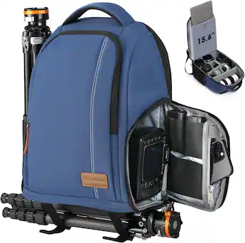 best affordable 15 laptop and dslr camera backpack Tamrac Slim Black Anvil 0230 The Anvil Slim 15 is designed 4cm less deep to better accommodate DSLRs without battery grips and full featured mirrorless systems BAGSMART Camera Backpack, DSLR Camera