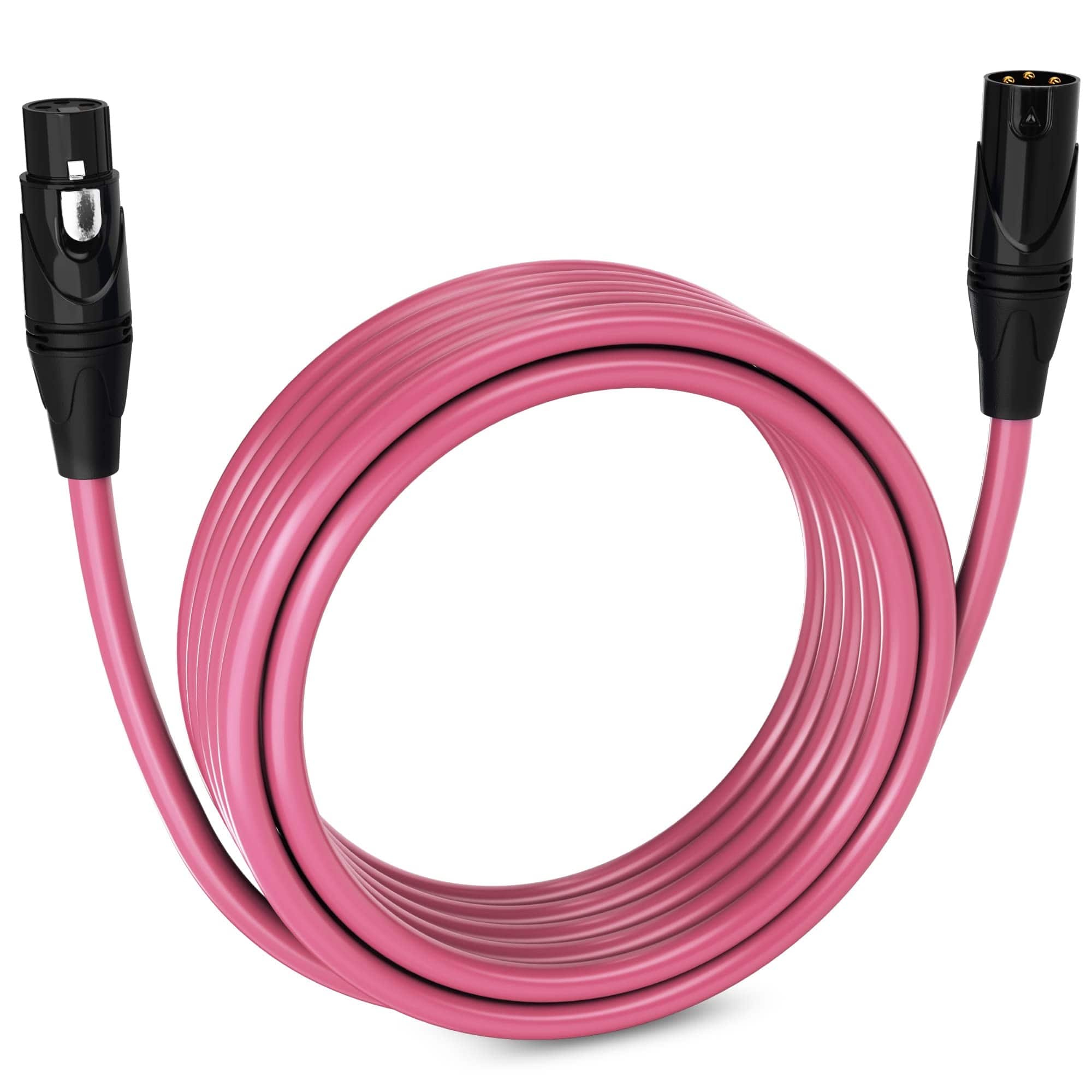 Lyxpro - 20 ft Balanced XLR Cable, Male to Female, 3 Pin Microphone Cable - Pink