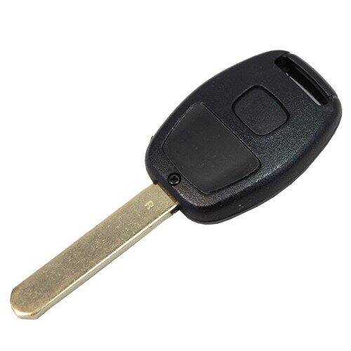 Angle. HQRP - 3-Button Remote Key Fob Shell with Uncut Blade for Honda Accord 2003-2005 - Black.