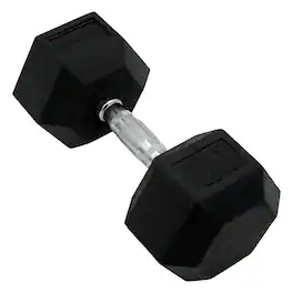 Inspire - Fitness 40 LB Rubber Dumbbell - Black