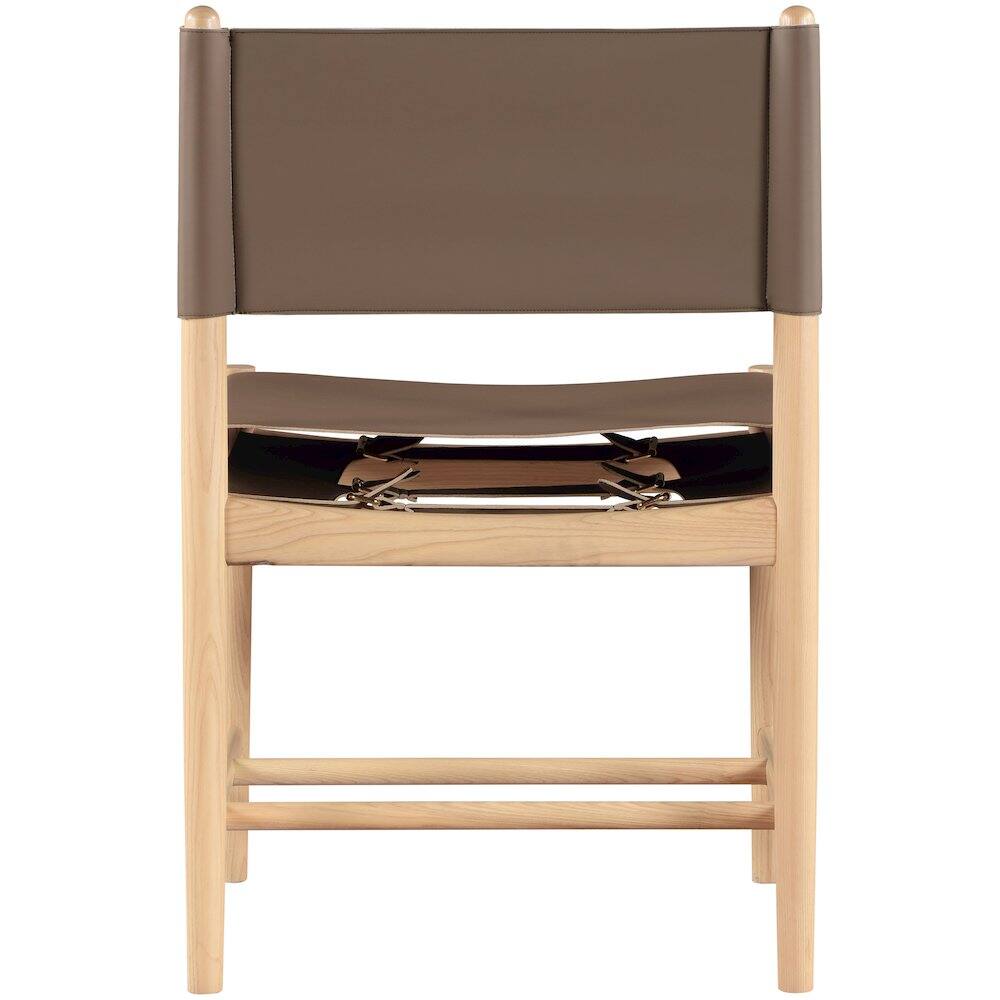 Alt View 4. Meridian Furniture - Rawlins Brown Vegan Leather Upholstered Dining Chair, Set of 2 - Brown.