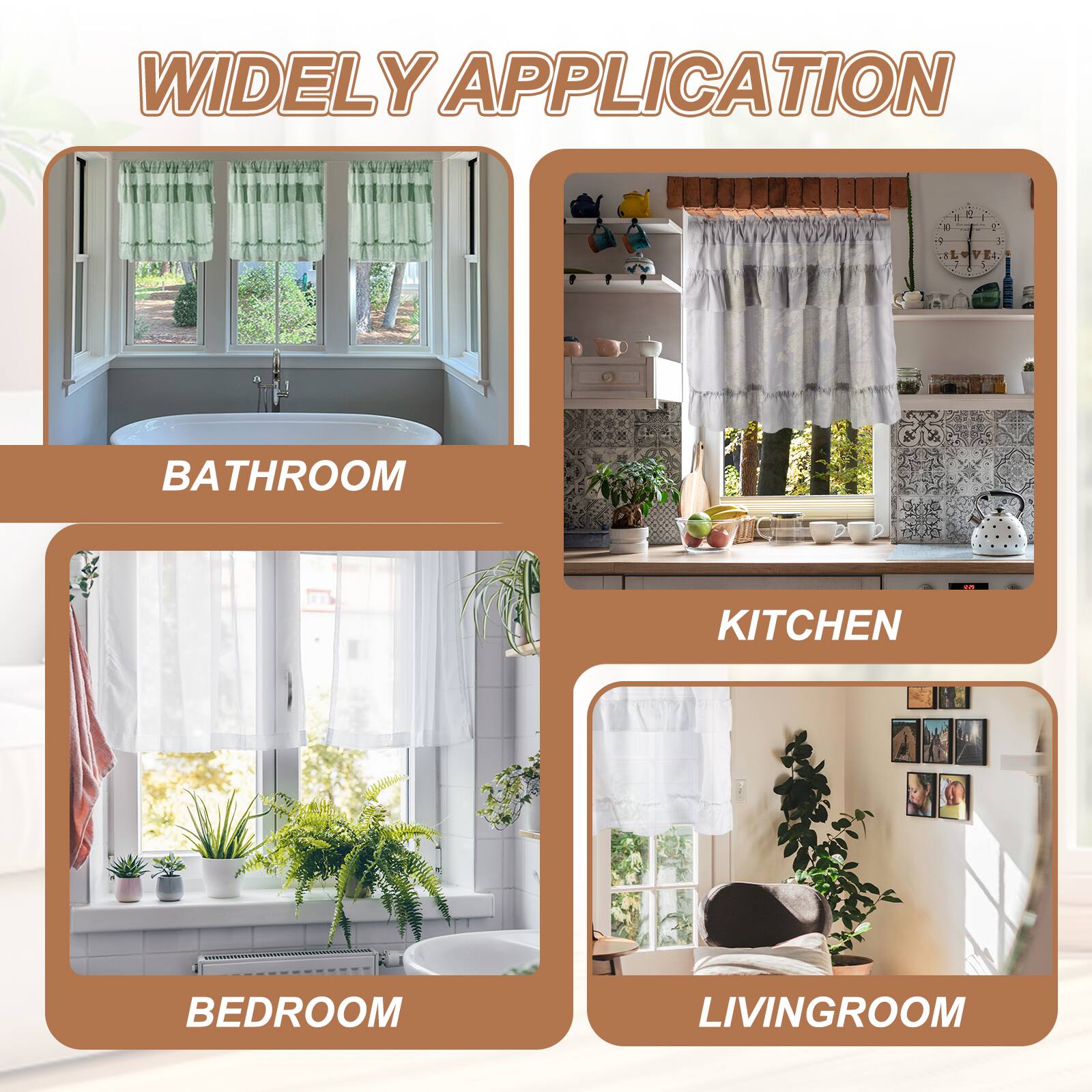 WIDELY APPLICATION

BATHROOM
KITCHEN
BEDROOM
LIVINGROOM
