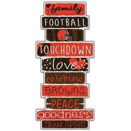 Fan Creations - Cleveland Browns 5'' x 24'' Celebrations Stack Sign - Multicolor