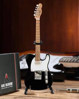 Axe Heaven - Fender Telecaster Classic Black Mini Electric Guitar Replica FT-009 - Collectibles - Multicolor