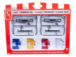 Skill 2 Model Kit Light Commercial Classic Emergency Flasher Bars Set of 10 pieces for 1/25 Scale Model by AMT - Multicolor