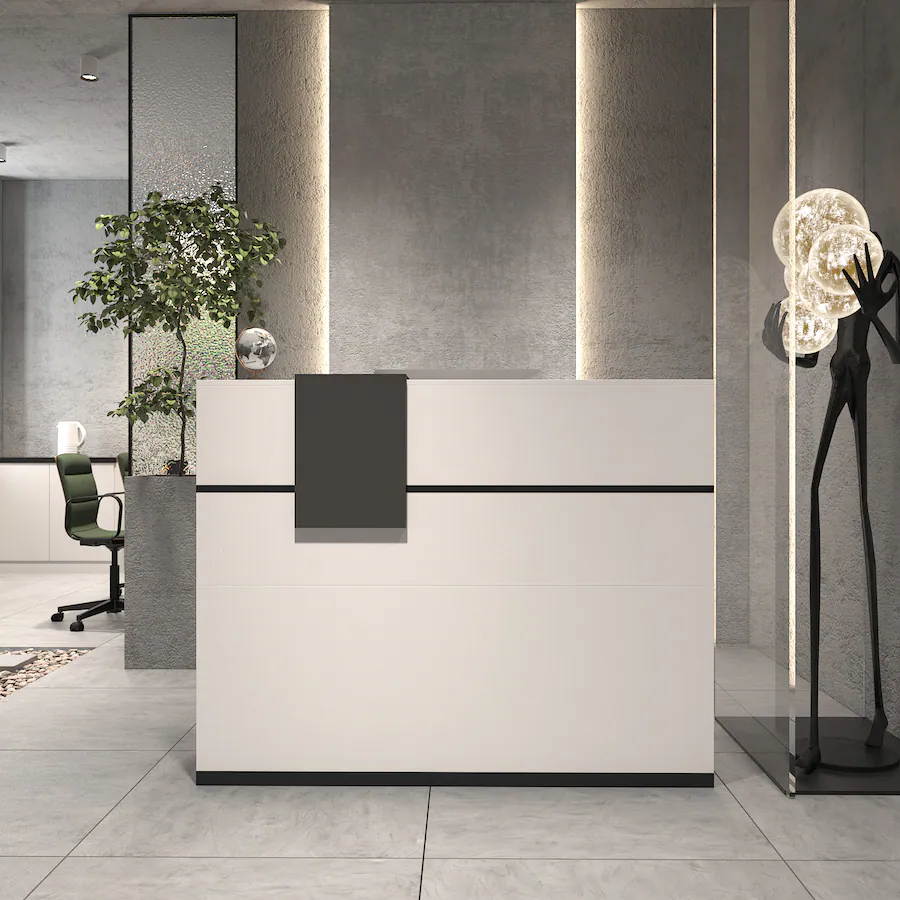 Alt Reception Famapy Commercial Reception Desk: Stylish, Functional & Durable for ...