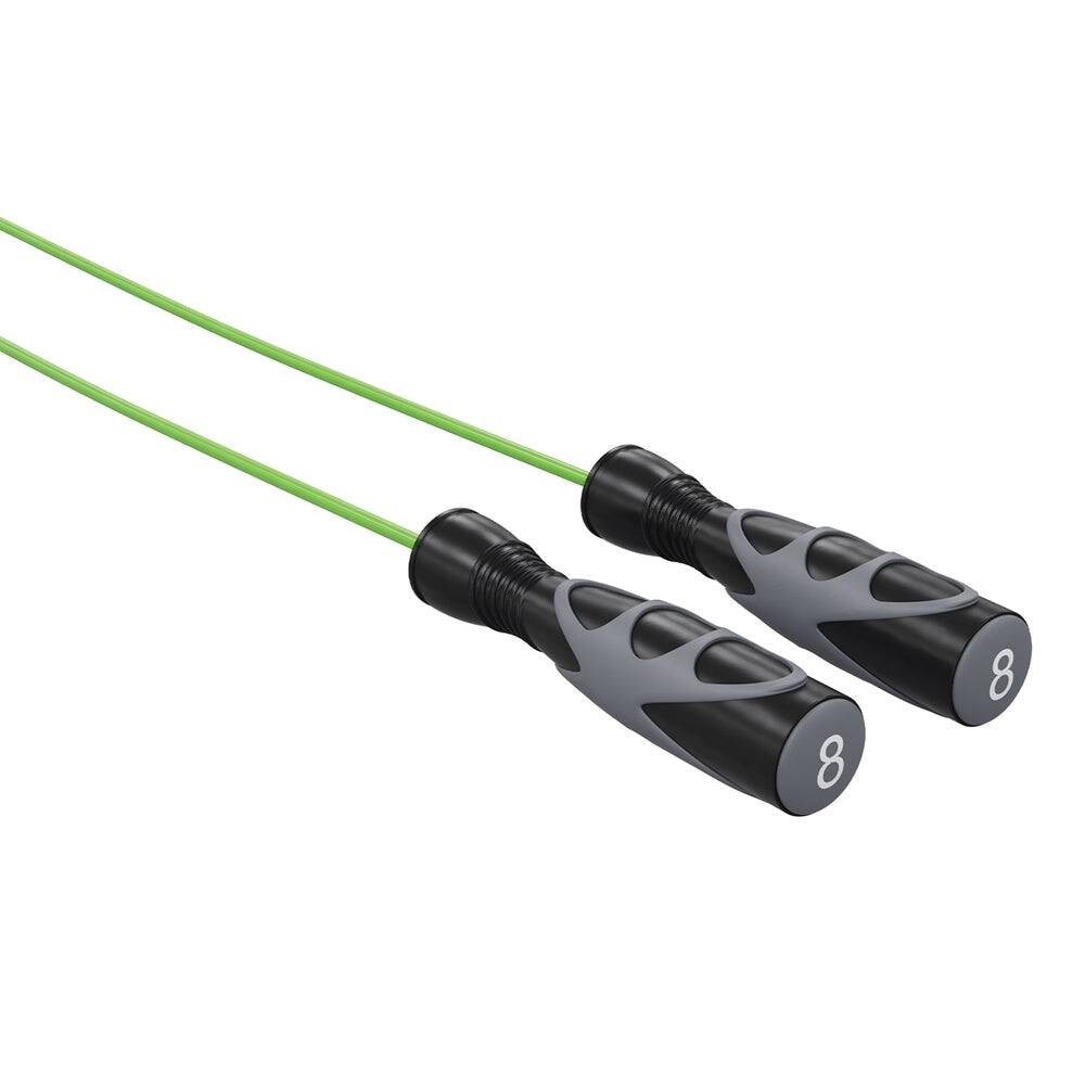 Alt View 1. Power Systems - Elite Jump Rope (8 ft), Vinyl Training Rope for Cardio, Fitness & Skipping Exercise - Black/Gray.