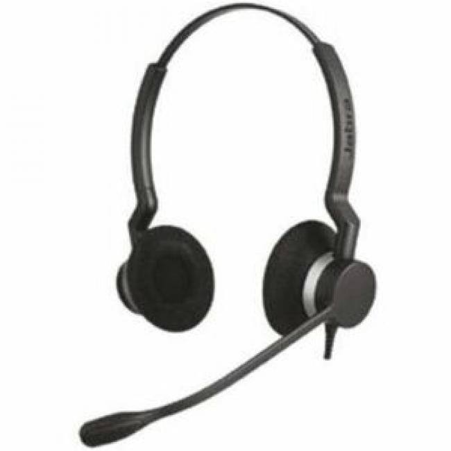 Front. Jabra - Jabra Biz 2300 Headset - Stereo - Quick Disconnect - Wired - On-ear, Over-the-head - Binaural - Supra-aural - Noise - Black.