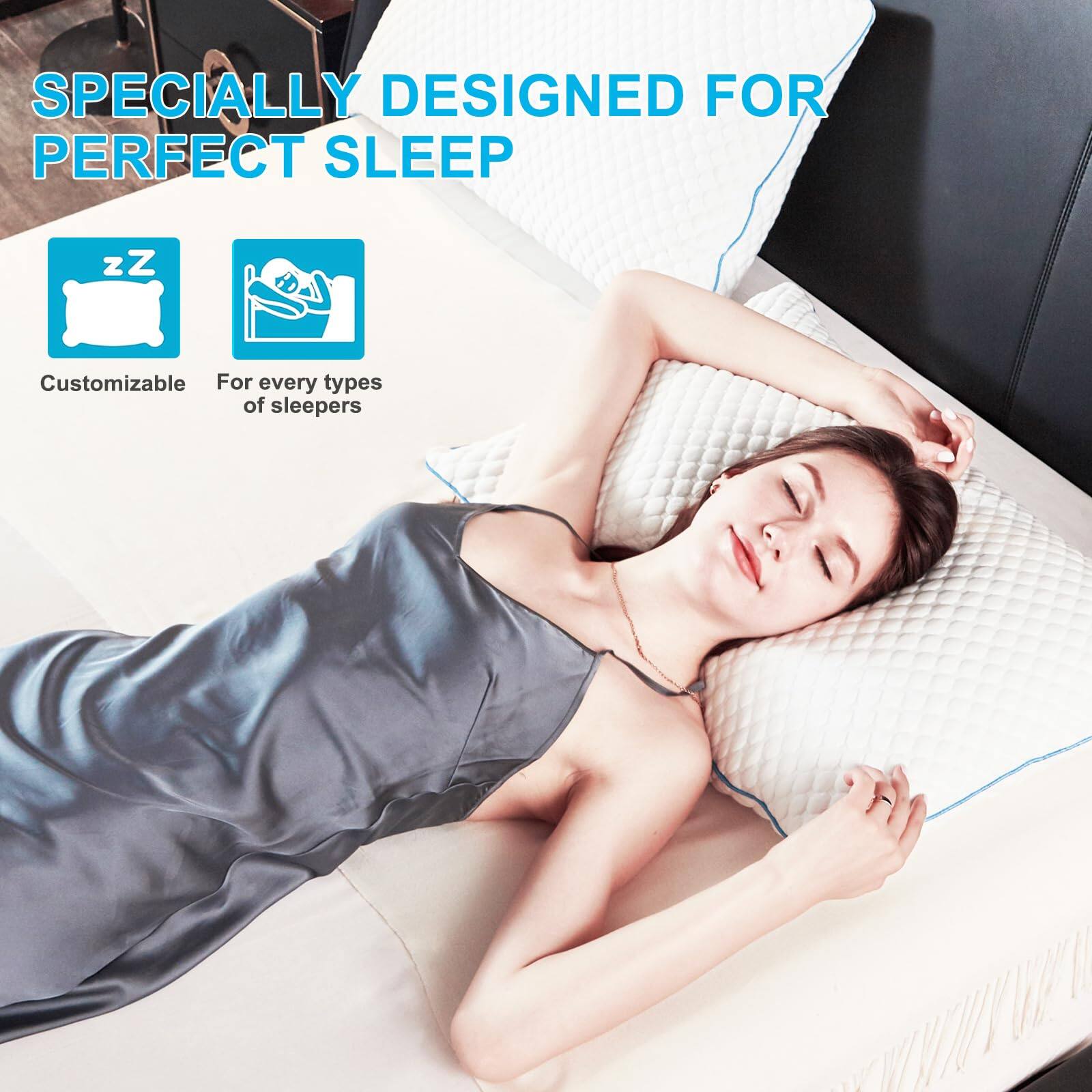 Specially designed for perfect sleep

Customizable  
For every type of sleepers