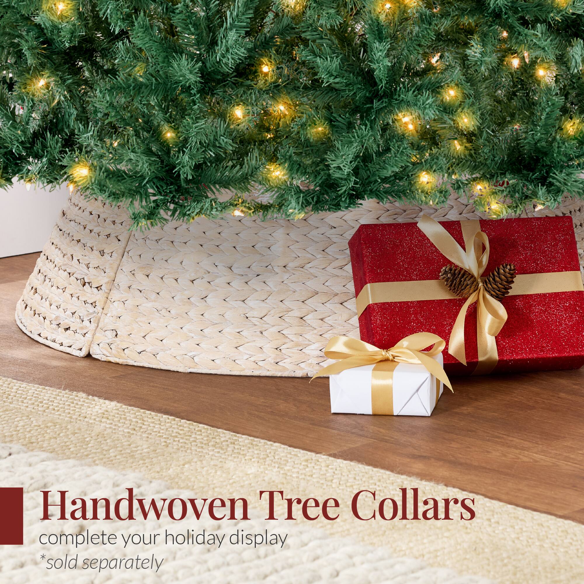 Handwoven Tree Collars complete your holiday display *sold separately