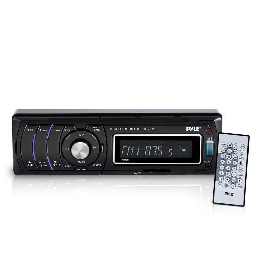 Pyle - Premium Upgraded Car Stereo - Media Radio, Headunit Receiver, LCD Digital Display, AM- FM Radio, Multimedia Aux MP3