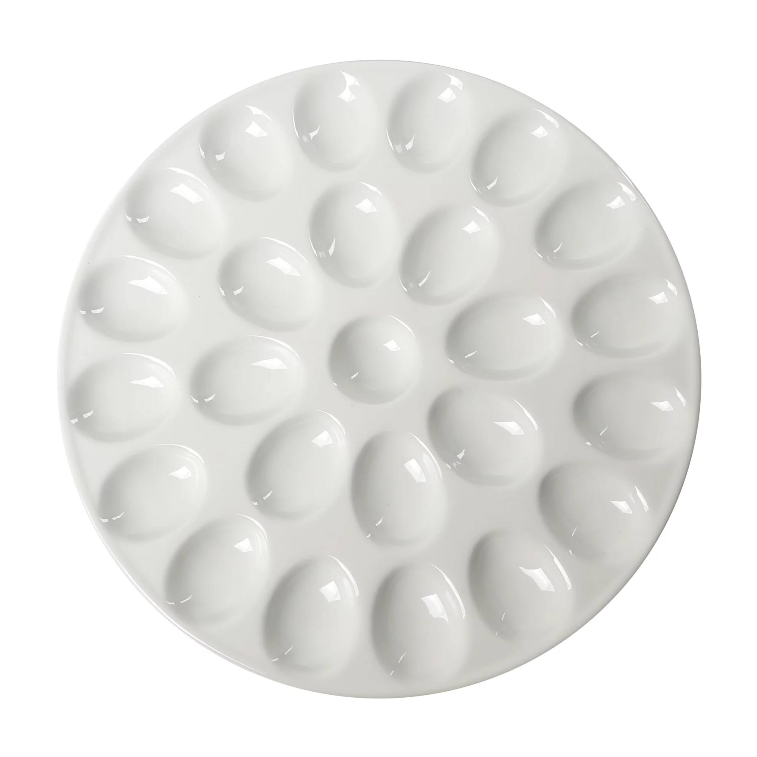 Our Table - Simply 13 Inch Egg Serving Platter - White