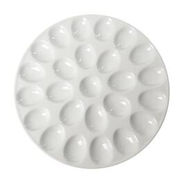 Our Table - Simply 13 Inch Egg Serving Platter - White
