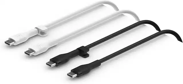 Front. Belkin - Belkin Boost Charge Flex 2pack Black and White USB-C Cable Bundle I Color: Black and White - Black and White.