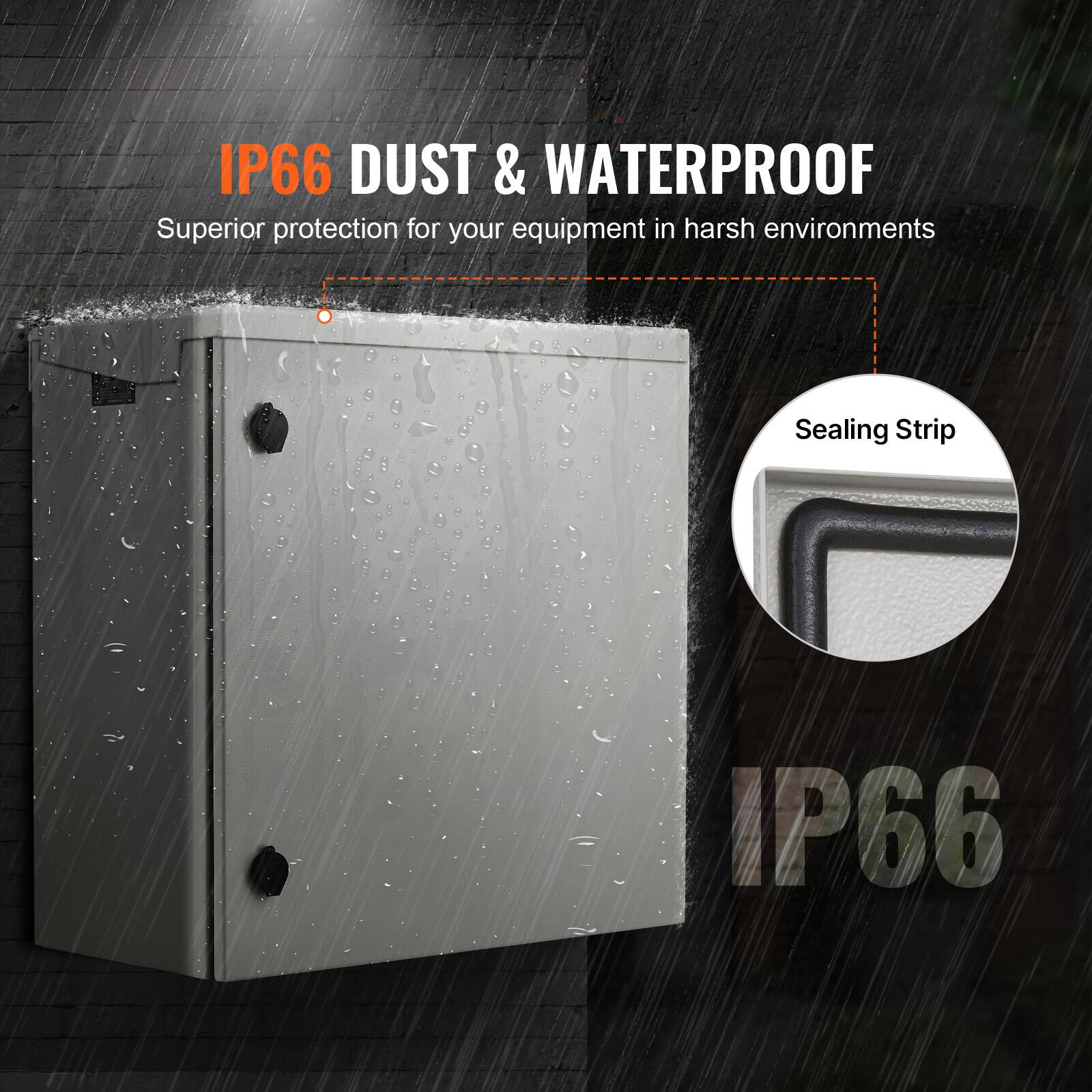 IP66 DUST & WATERPROOF  
Superior protection for your equipment in harsh environments  
Sealing Strip