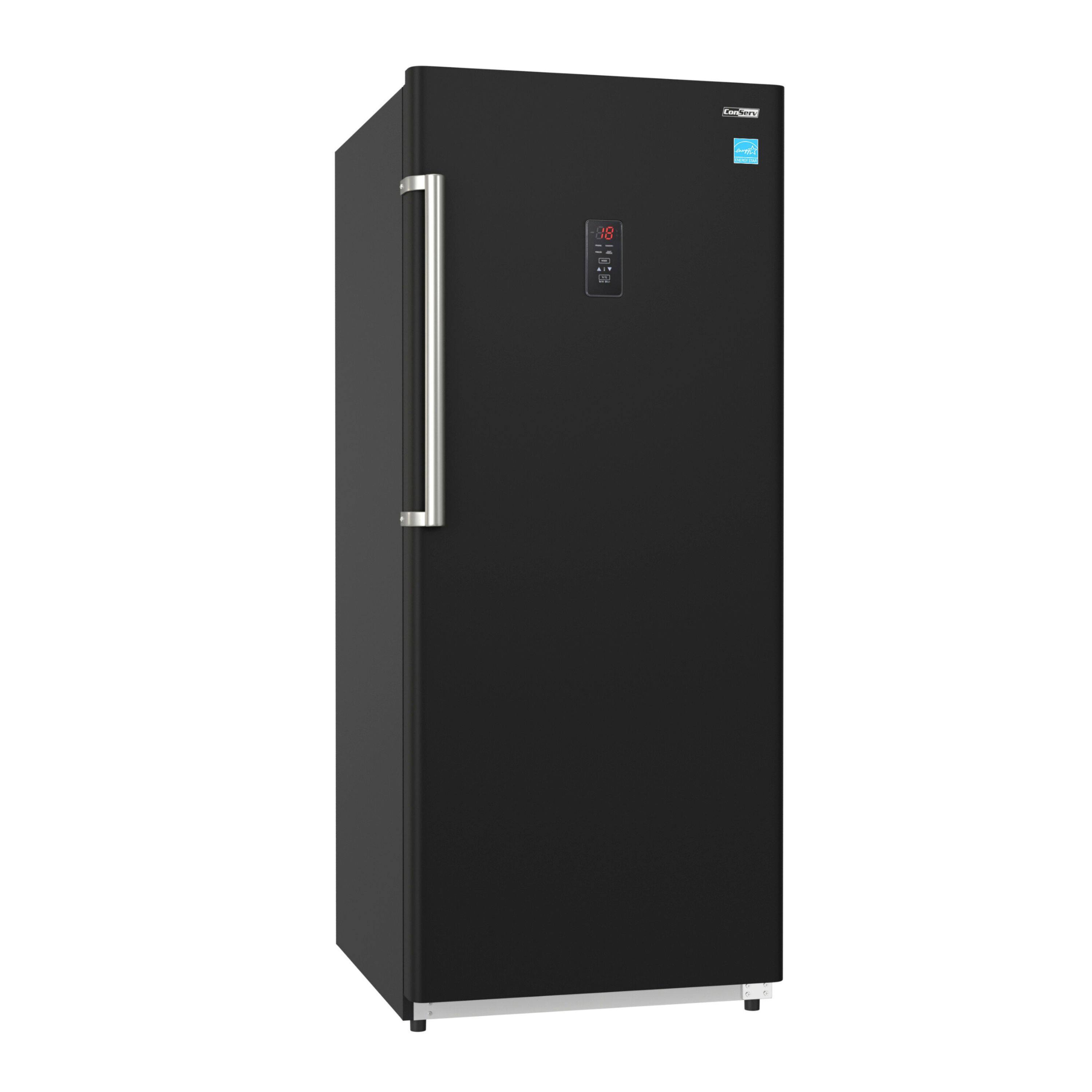 Front. Conserv - Conserv 17cf Garage Ready Upright Freezer CONVERTIBLE Refrigerator 28" Energy Star 110V Reversible - Black.
