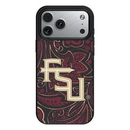 Keyscaper - NCAA - Florida State Seminoles Paisley iPhone Magnetic Bump Case - 15 - Black