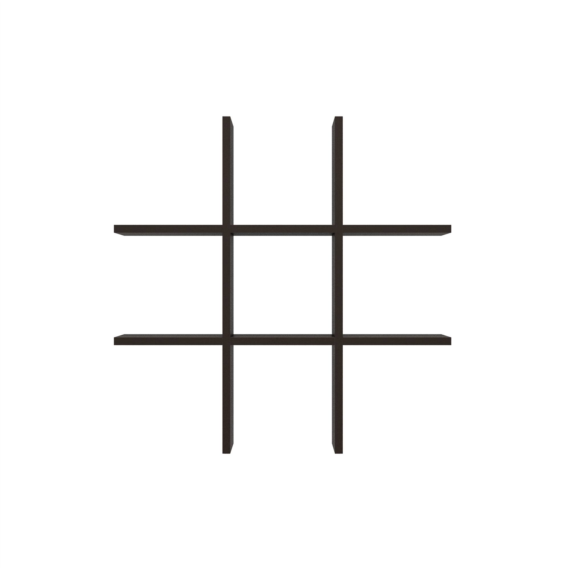 Alt View 5. Furinno - Cubicle 9-Compartment Bottle Storage Cube Organizer Insert - Dark Oak.