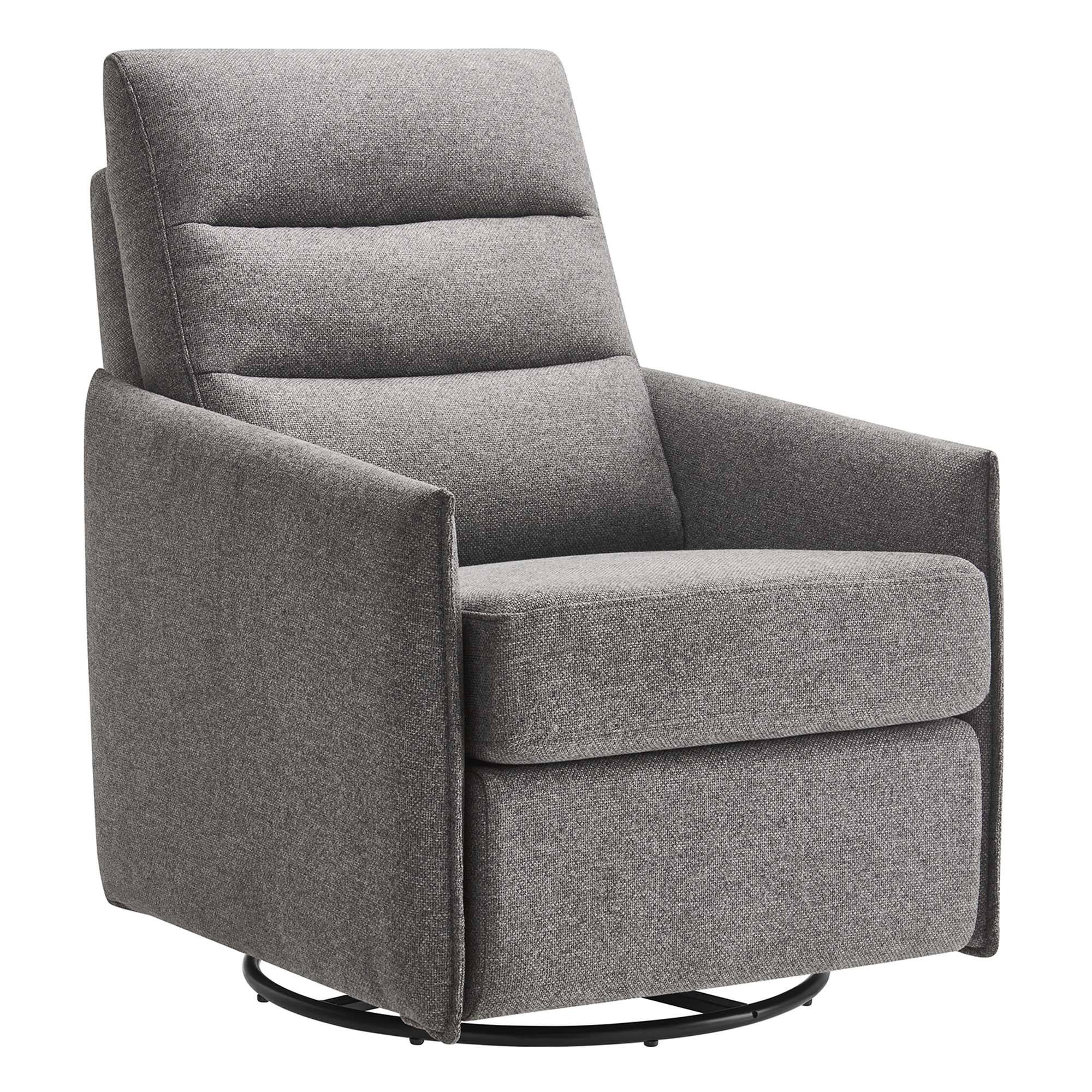 Angle. Modway - Etta Upholstered Fabric Lounge Chair by Modway - Light Gray.