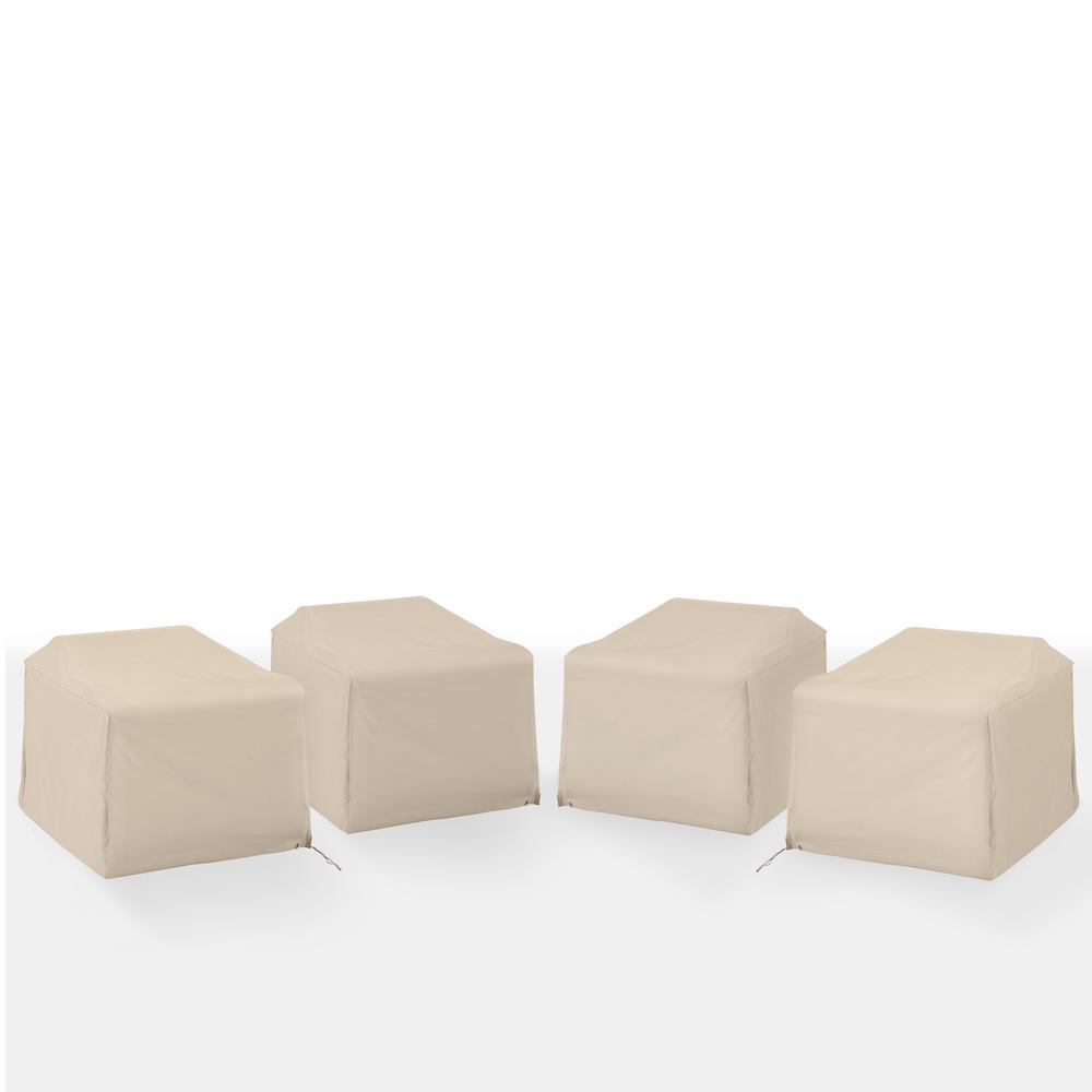 Alt View 1. Crosley Furniture - 4Pc Outdoor Chair Furniture Cover Set - 4 Chairs - Tan.