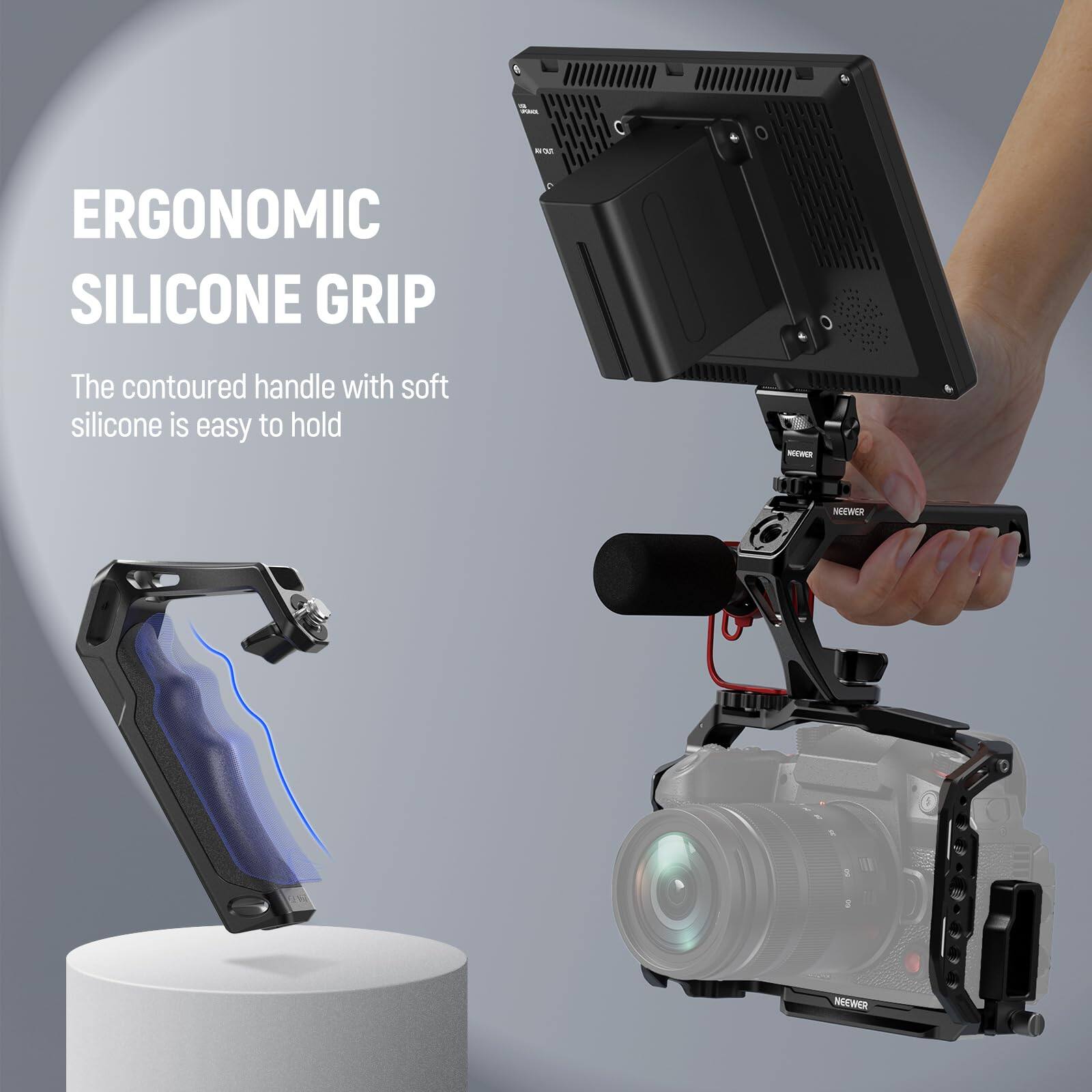 ERGONOMIC SILICONE GRIP

The contoured handle with soft silicone is easy to hold