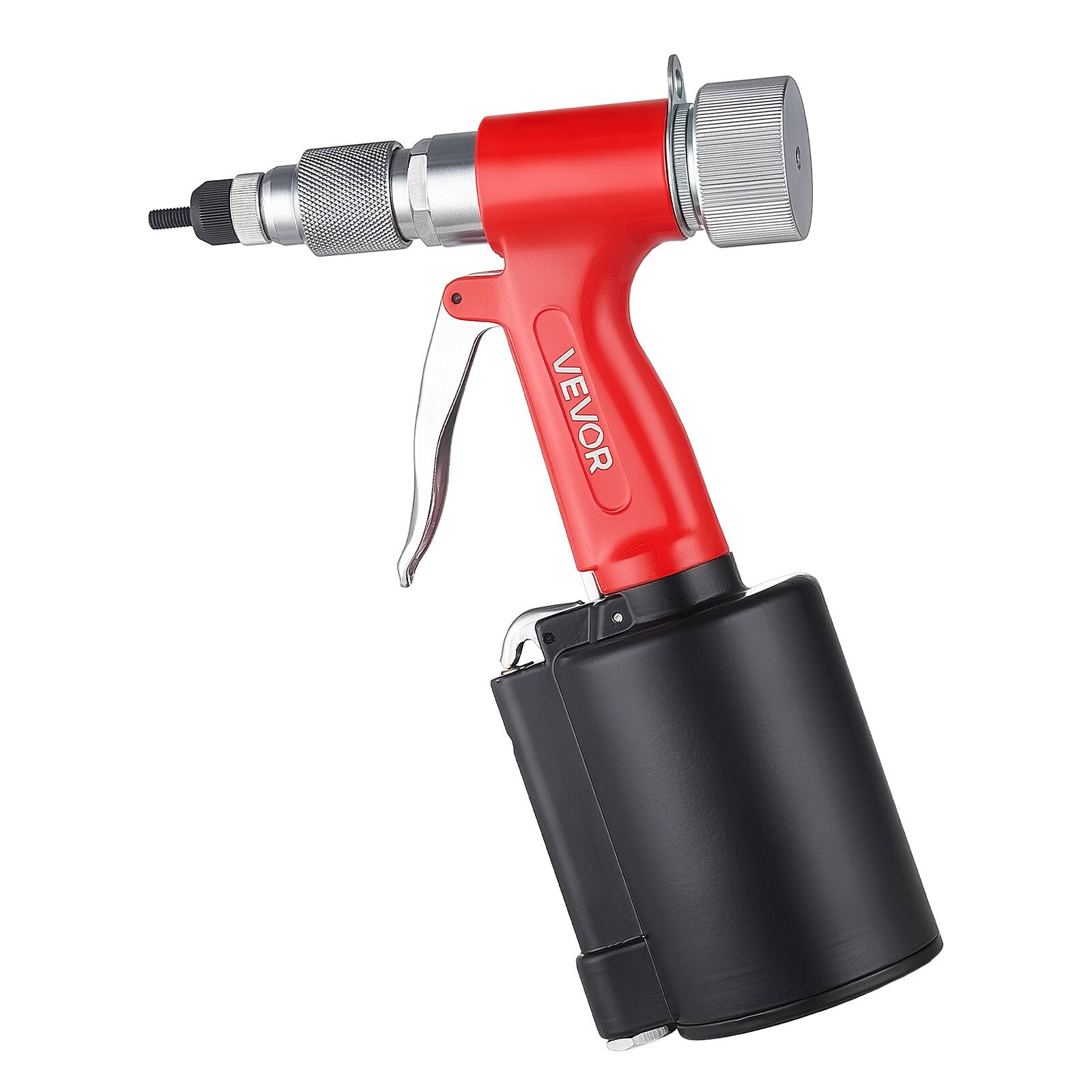 Alt View 5. VEVOR - Pneumatic Rivet Nut Gun Kit with 8PCS SAE & Metric Gun Heads, M4 M5 M6 M8 M10 1/4" 5/16" 3/8", 2680LBS Force - Red;Black.
