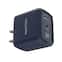 Nautica - CH130 Charger - Fast Charging 30W PD USB-C / USB-A QC3.0 Dual Port Wall Charger for iPhone 16/15, Galaxy, Pixel - Navy
