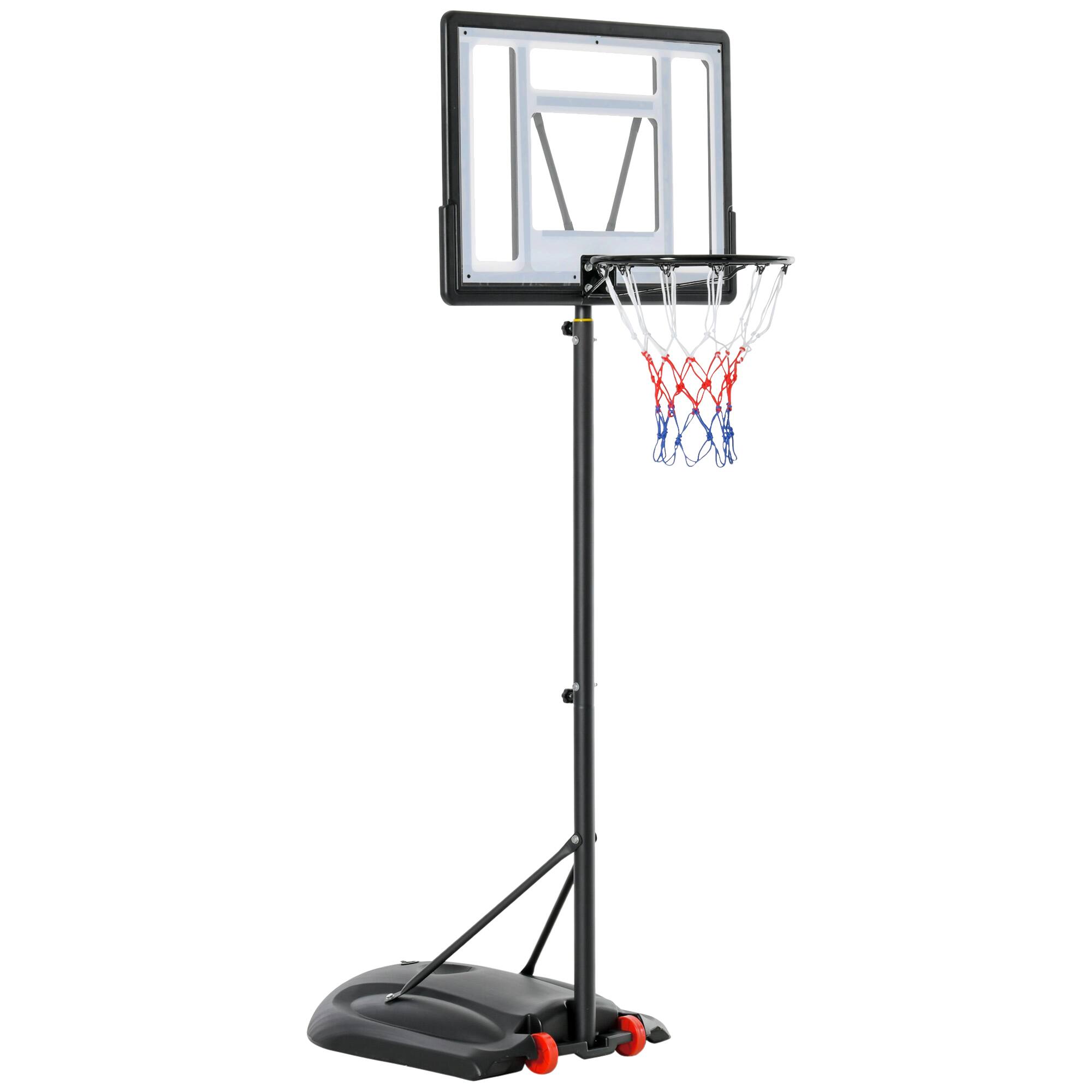 Alt View 6. APRILSOUL - Soozier Basketball Hoop 68ft 33 Backboard Wheels Kids Junior Adults - Black.