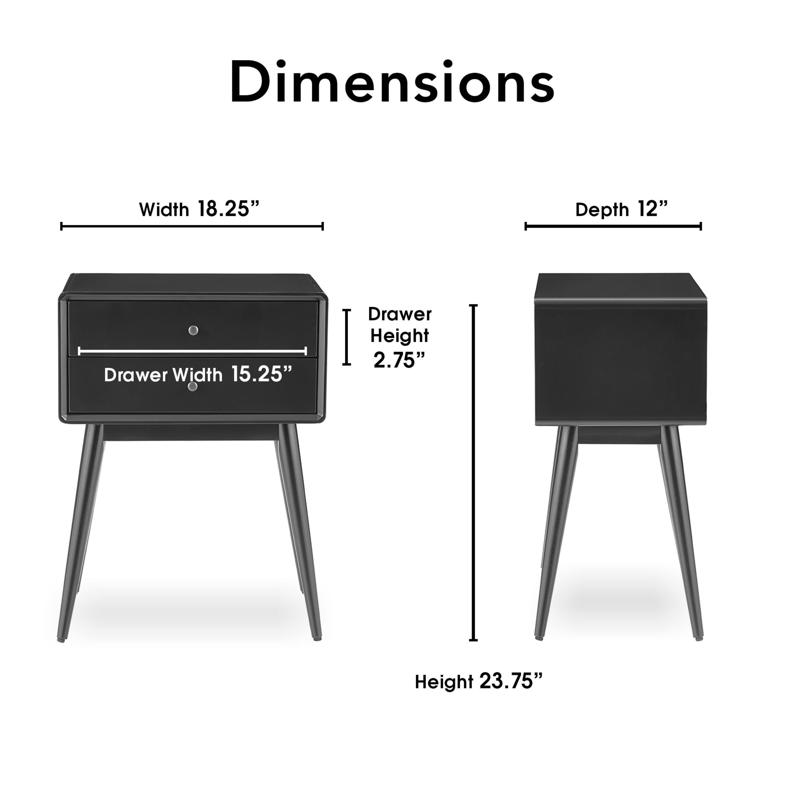 Left. Elle Decor - Stephanie Side Table - Black.