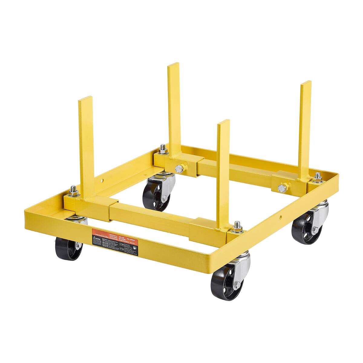 Front. Ropilly - Ropilly 750 lb engine stand adjustable steel motor dolly with swivel casters for engine maintenance - Yellow.