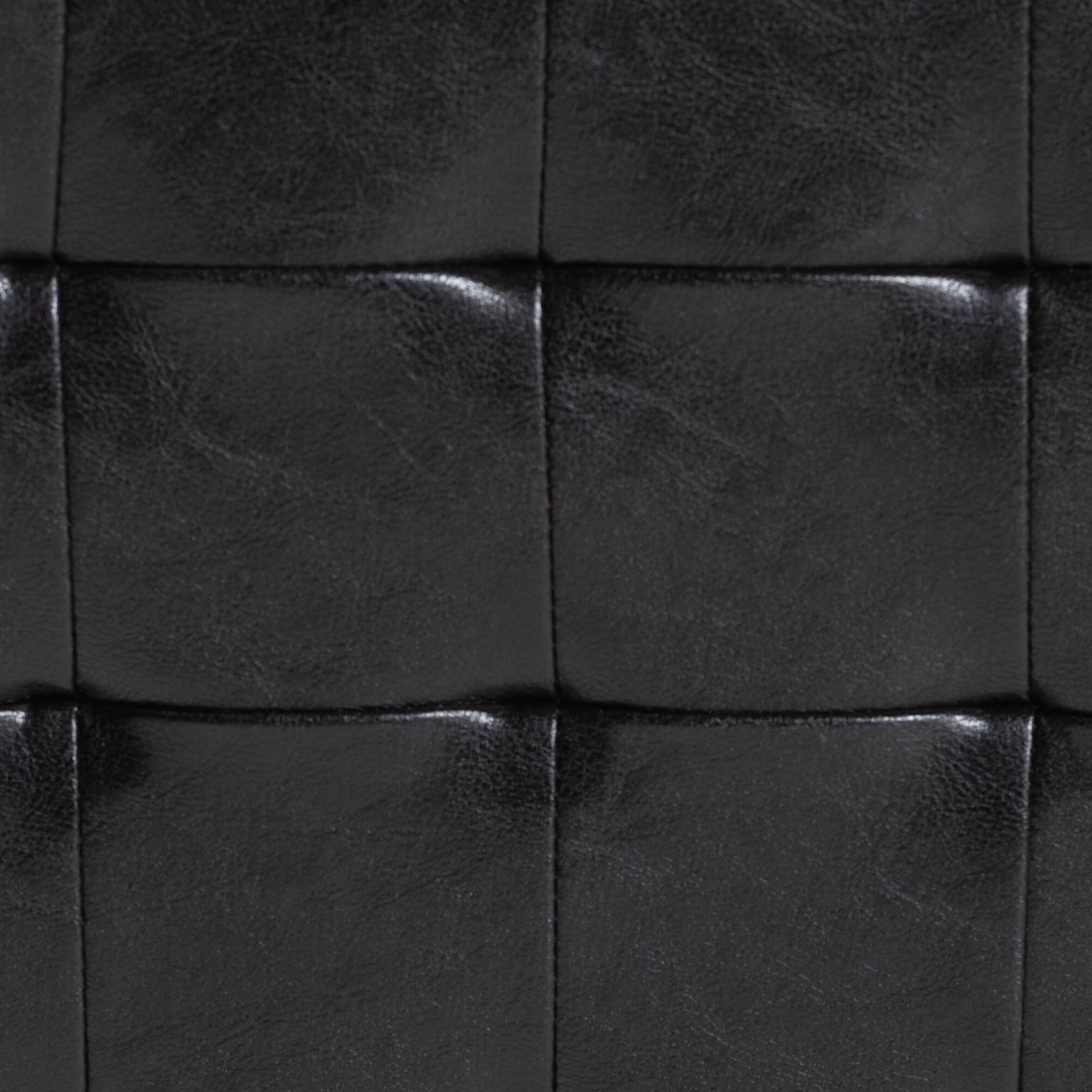 Left. Baxton Studio - Siskal Modern Cube Ottoman - Dark Brown.