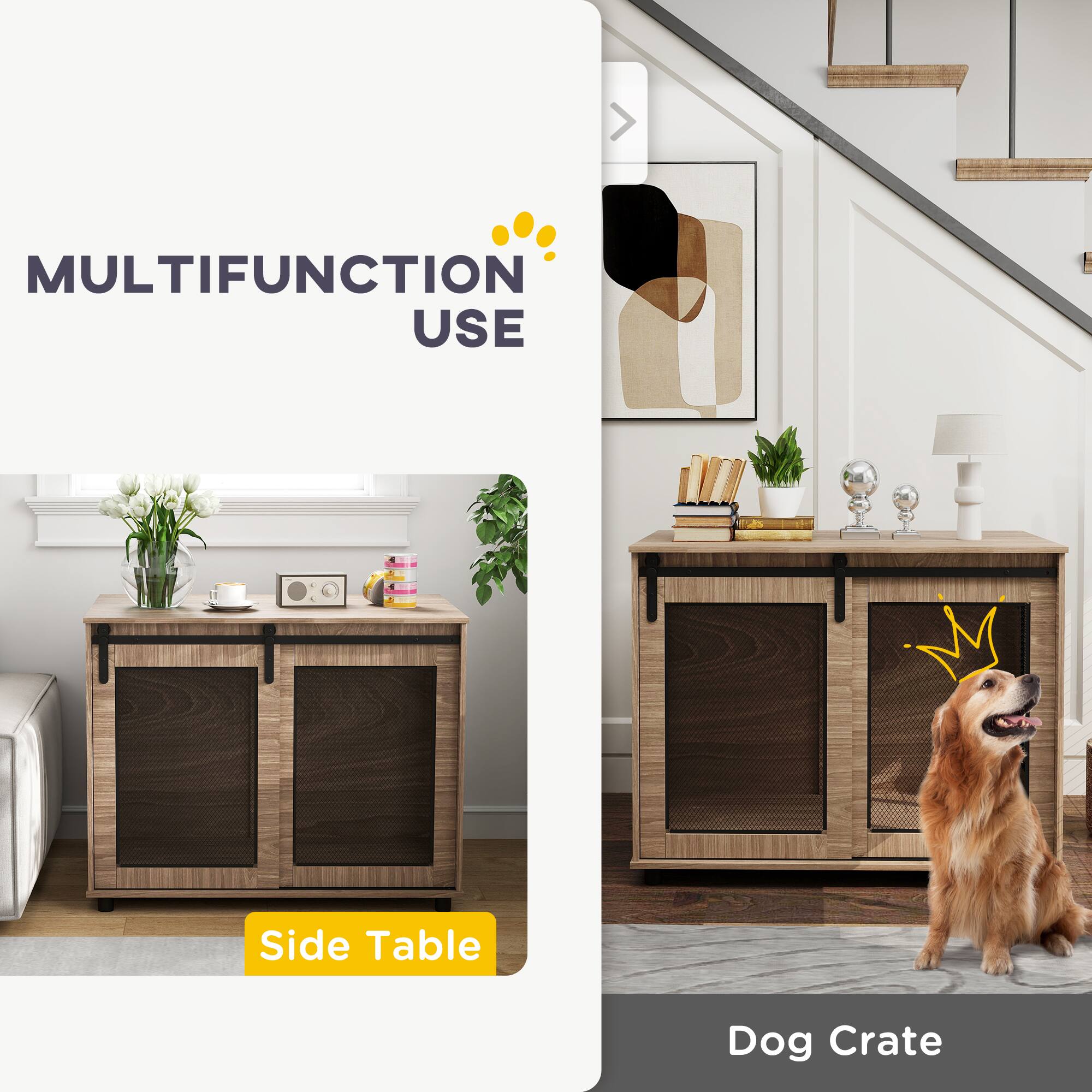 MULTIFUNCTION USE

Side Table

Dog Crate