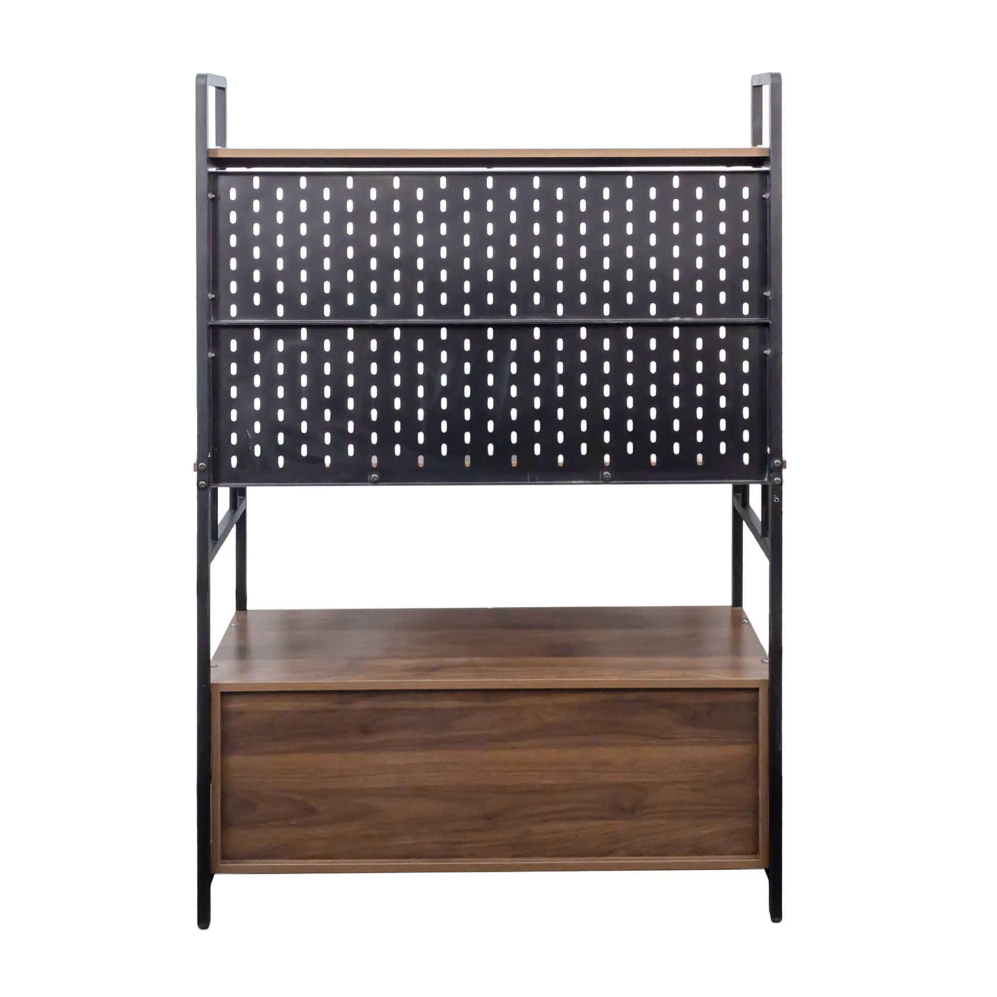 Alt View 6. Spaco - Spaco Kitchen Bakers Rack, Microwave Stand with Cabinet Door, Utility Storage Shelf for Small Space Organization - Walnut.