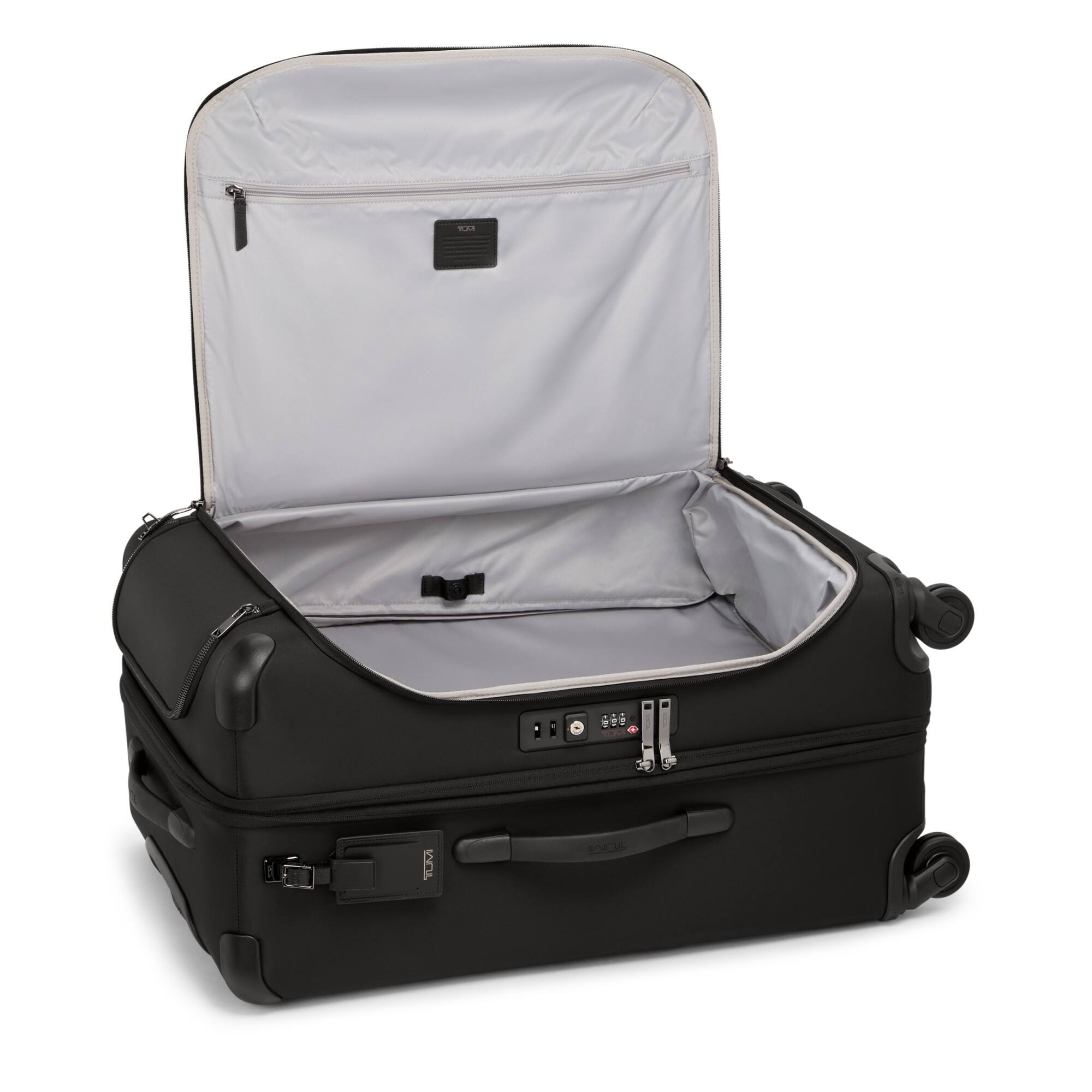 Angle. TUMI - Voyageur Travel Leger Extended Trip 29" Expandable Packing Case Suitcase - Black with Gunmetal.