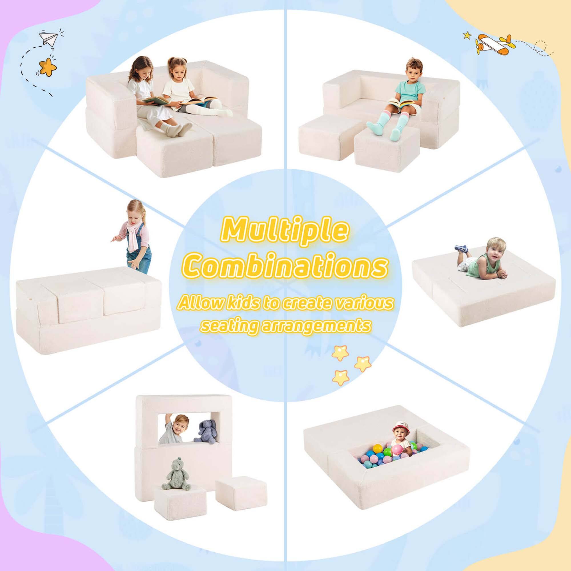 Multiple Combinations  
Allow kids to create various seating arrangements