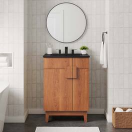 Miles Bathroom Vanity Basin Included by Modway - Black Walnut