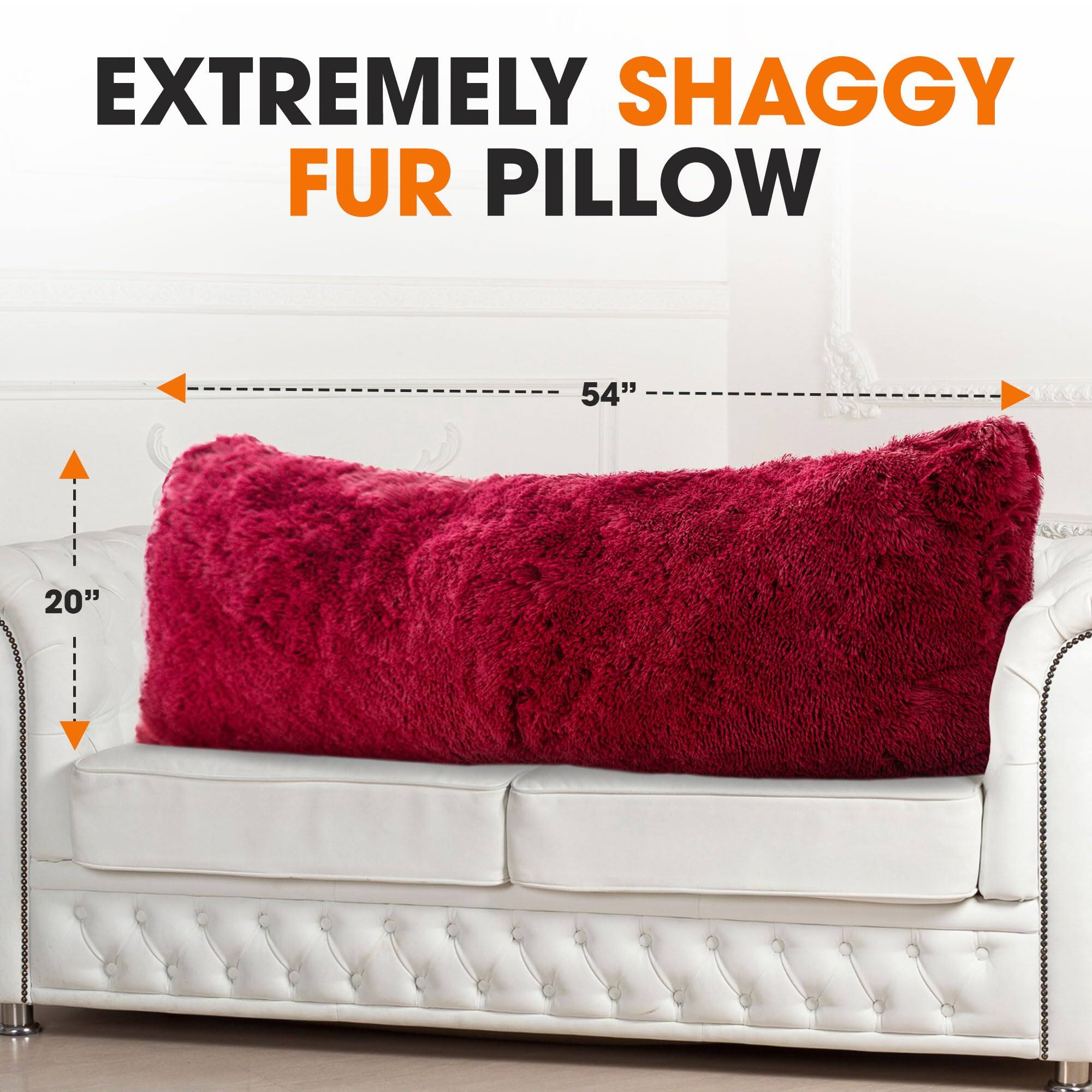 EXTREMELY SHAGGY FUR PILLOW

54"  
20"