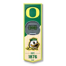 YouTheFan - Oregon Ducks 6'' x 19'' 3D StadiumView Banner - Multicolor